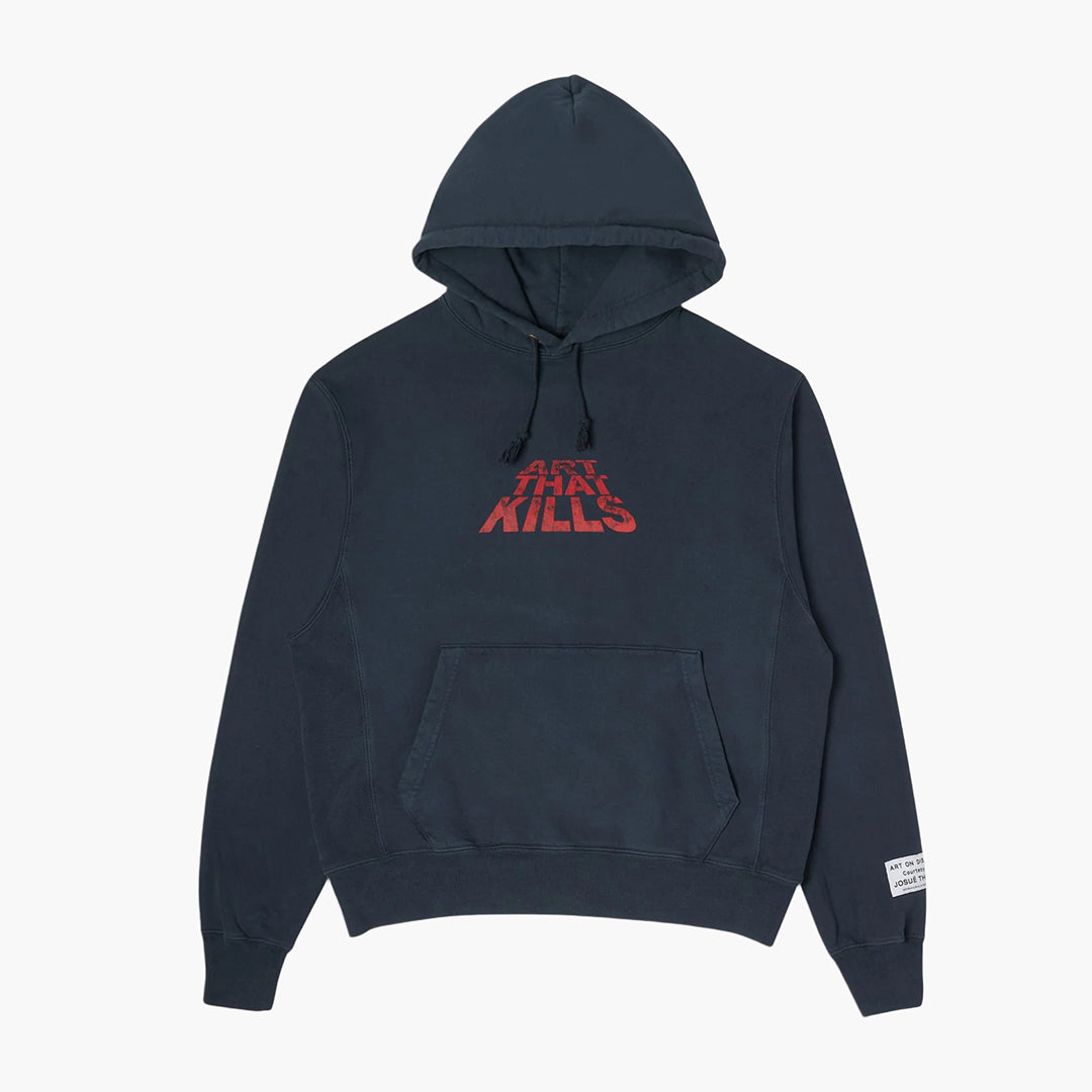 ATK STACKED LOGO HOODIE NAVY