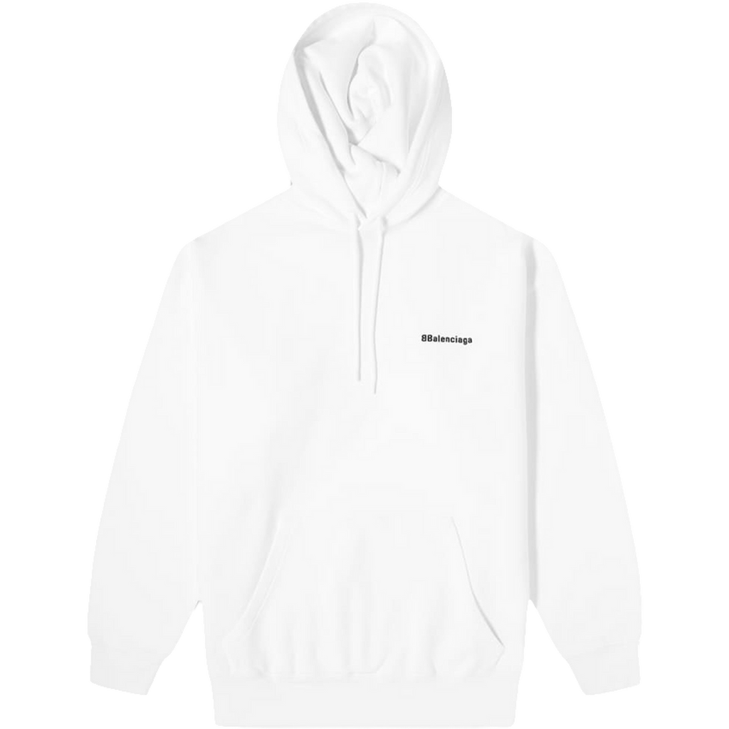 BALENCIAGA BB CORP HOODIE 'WHITE'