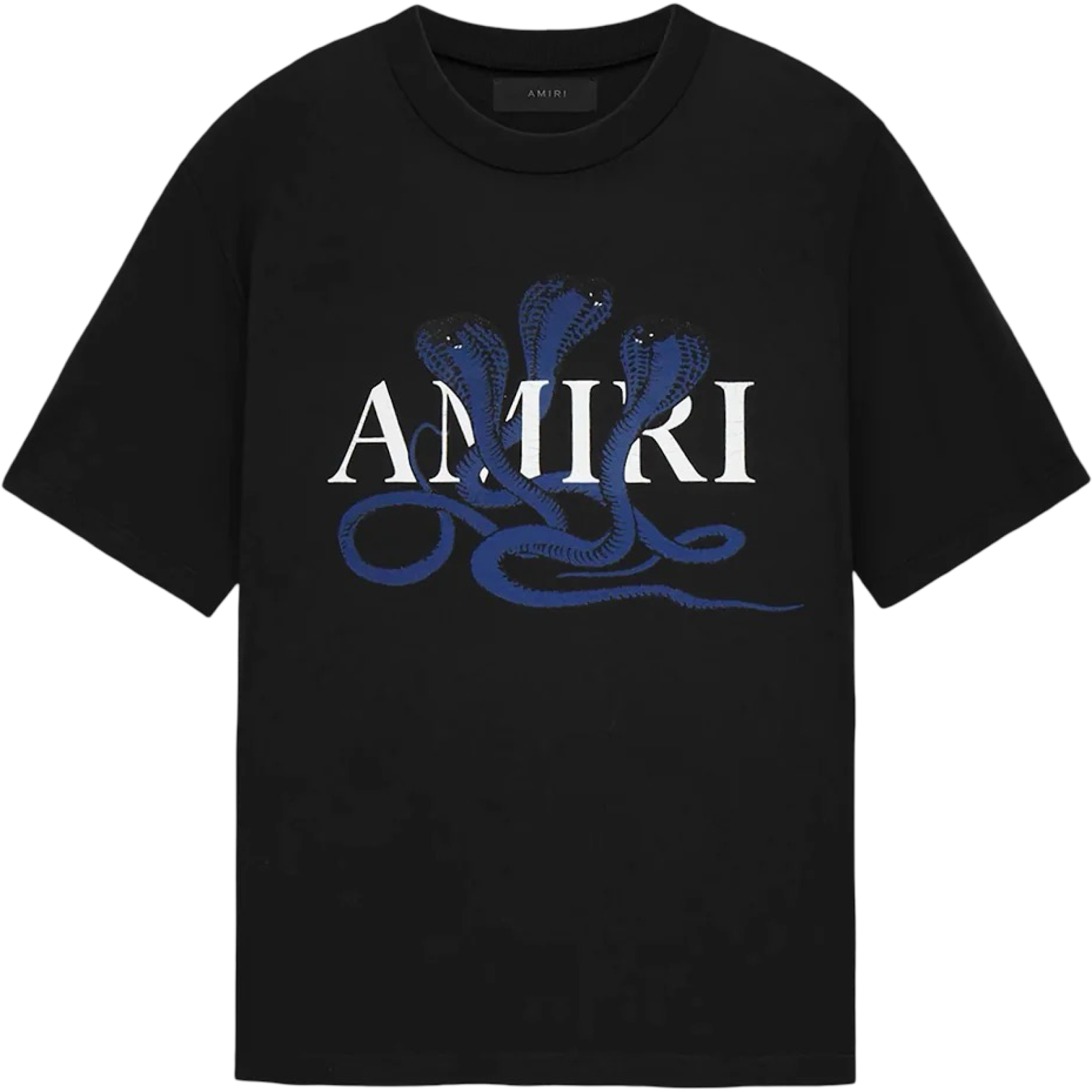 AMIRI AMIRI SNAKE GLITTER SKATER TEE BLACK BLUE
