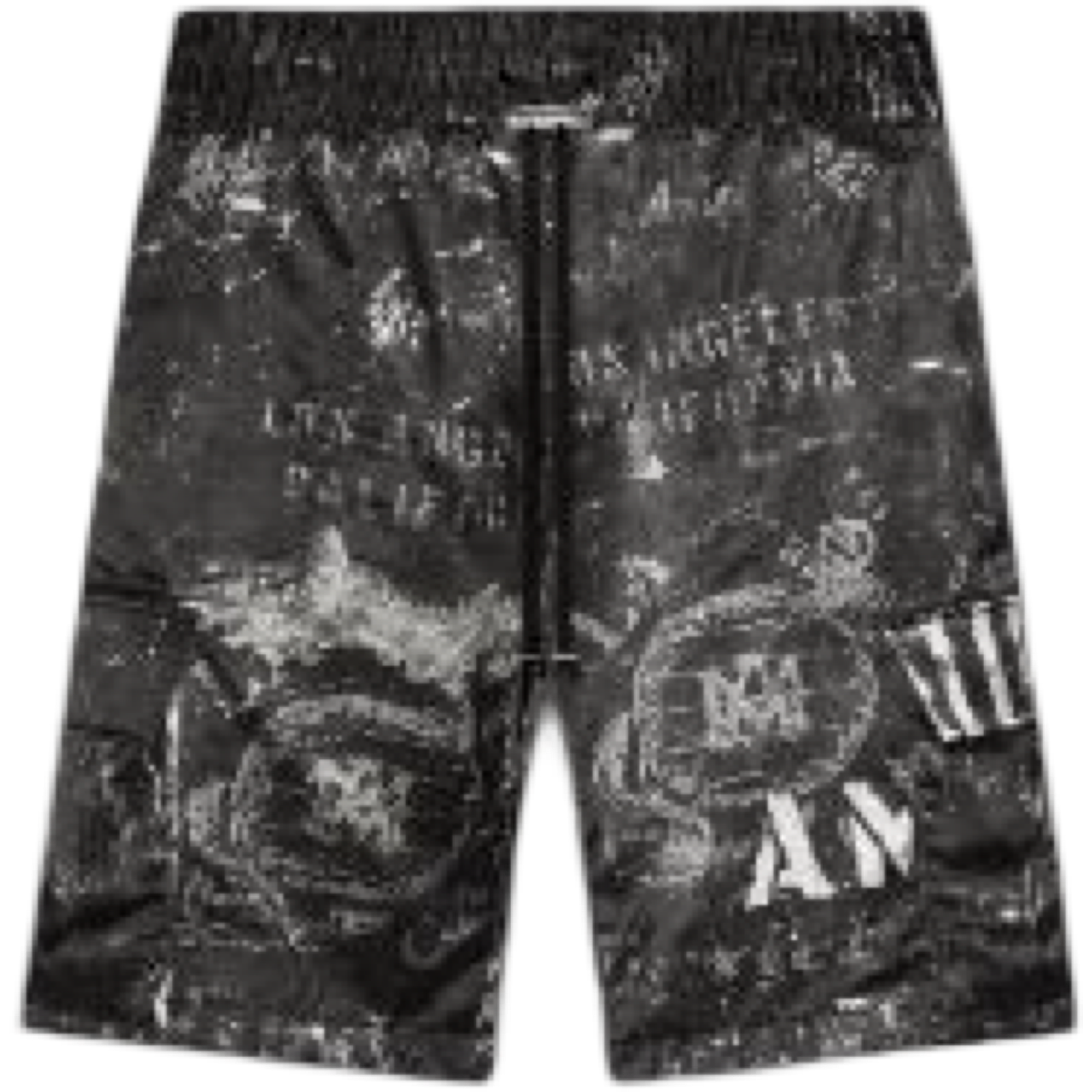 AMIRI BLACK ARMY STENCIL CARGO SHORTS