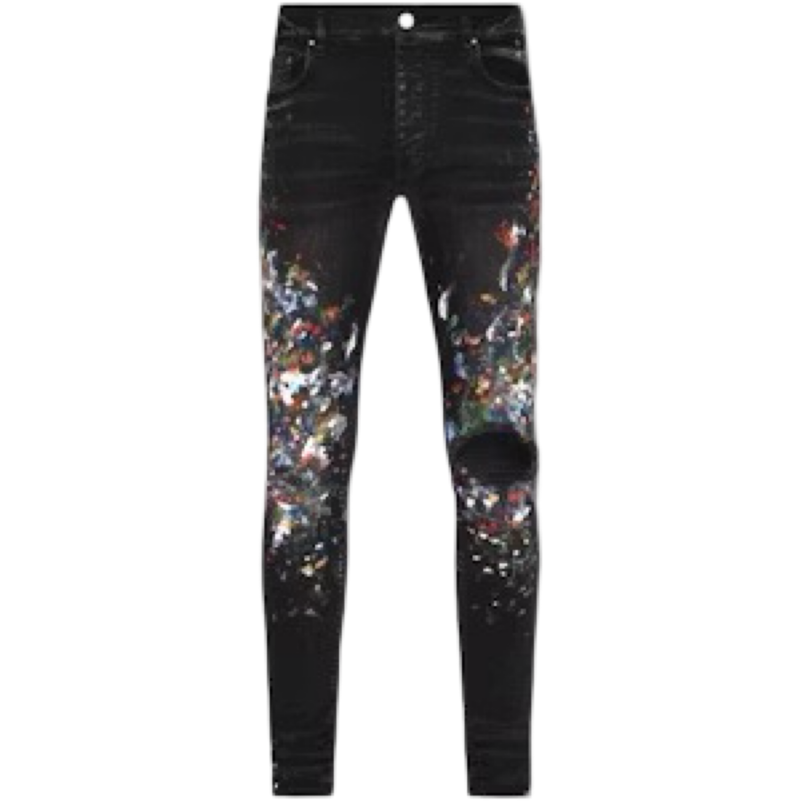 AMIRI BLACK SKINNY PAINTER JEAN