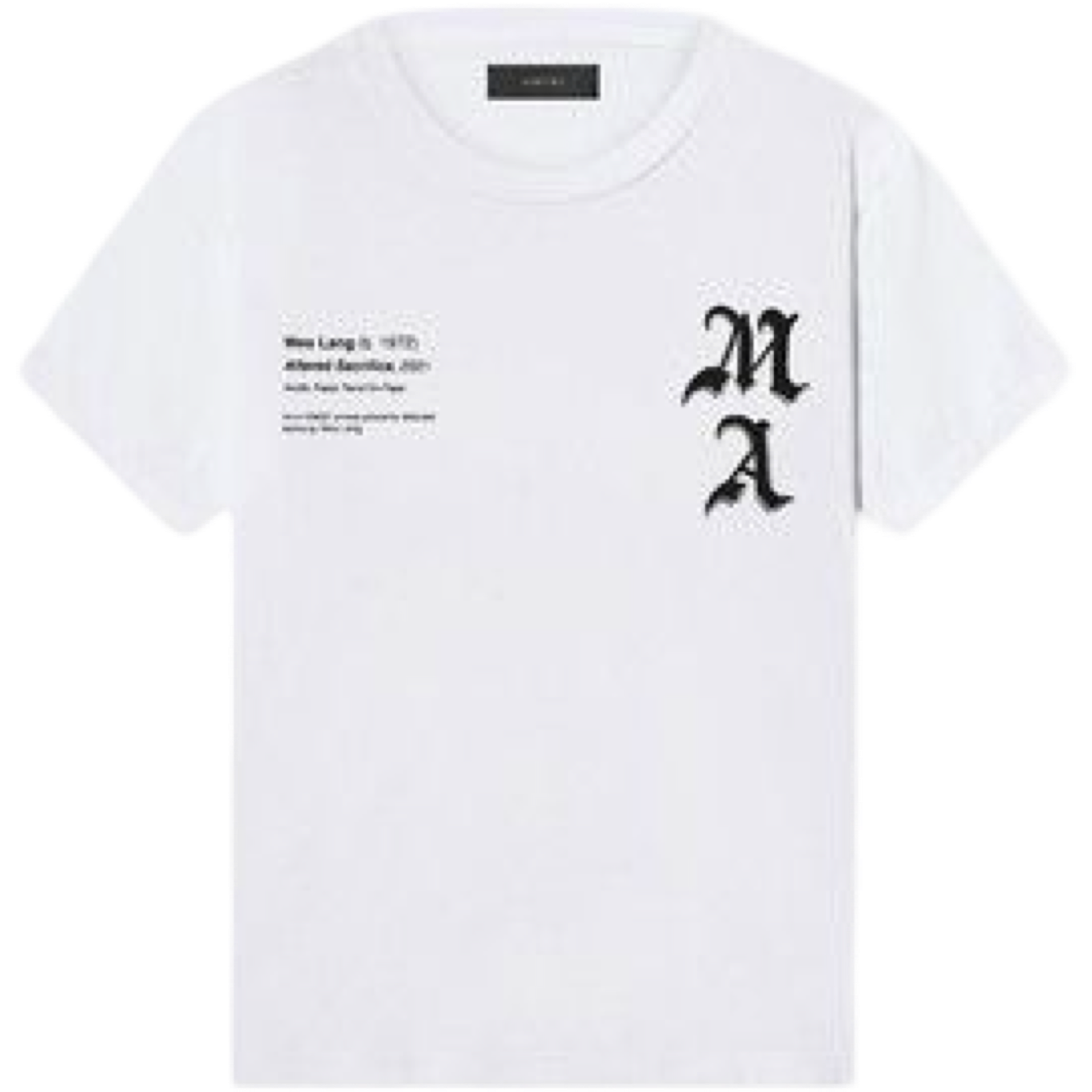 AMIRI WES LANG CHECKER SKULL TEE WHITE