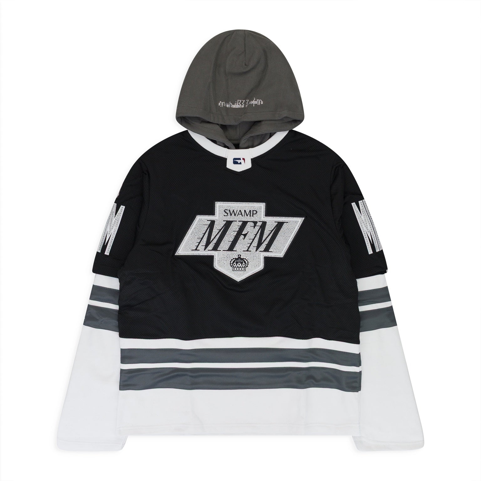 NWT MURD333R.FM BLACK/WHITE LA LC333 HOODIE