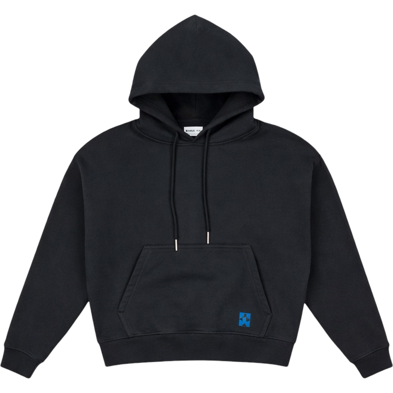 OFF WHITE BLACK LONG DRAWSTRING HOODIE