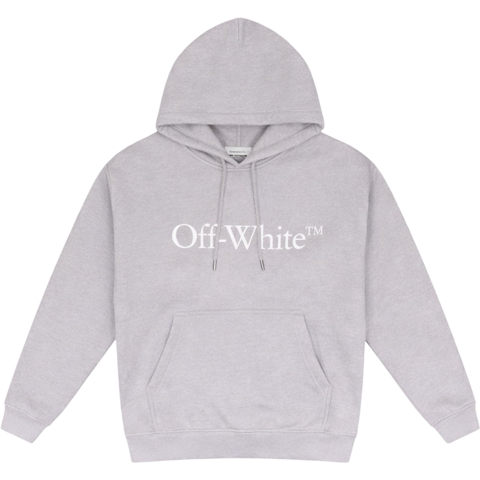 OFF WHITE LIGHT STONE BIG BOOKISH SKATE HOODIE