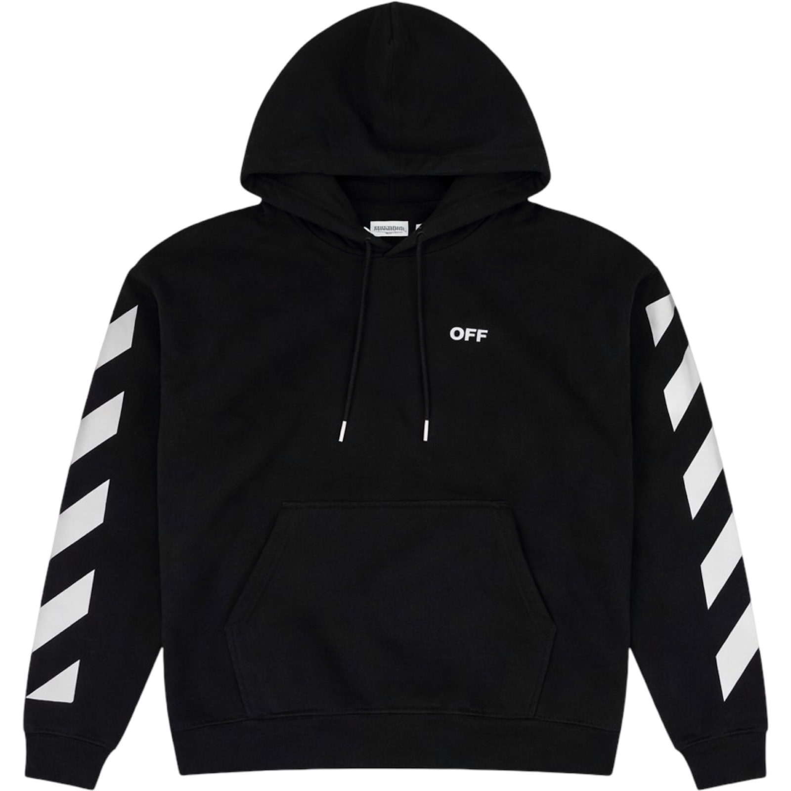 OFF WHITE BLACK PIXEL DIAG SKATE HOODIE