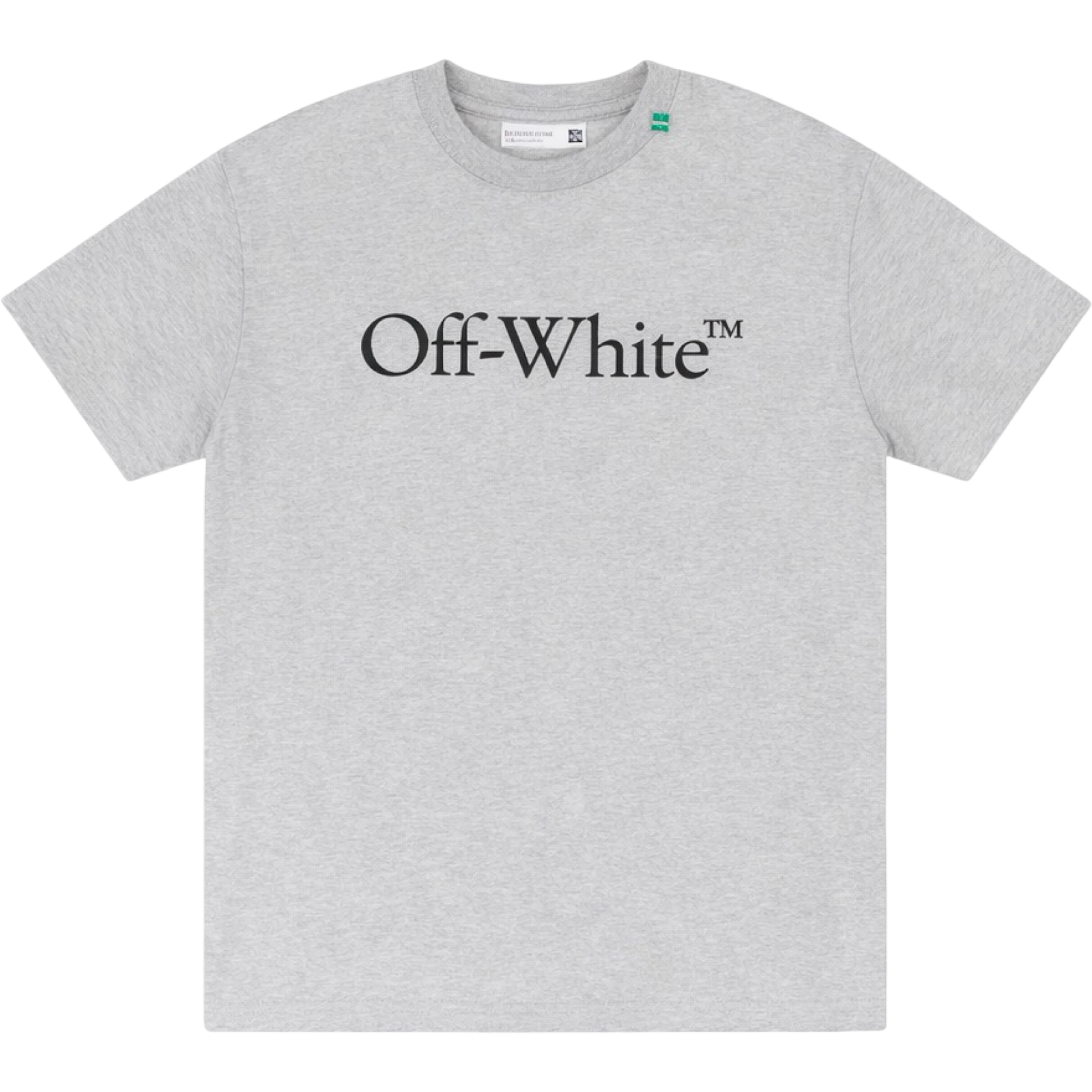 OFF WHITE GREY BIG BOOKISH SKATE T-SHIRT