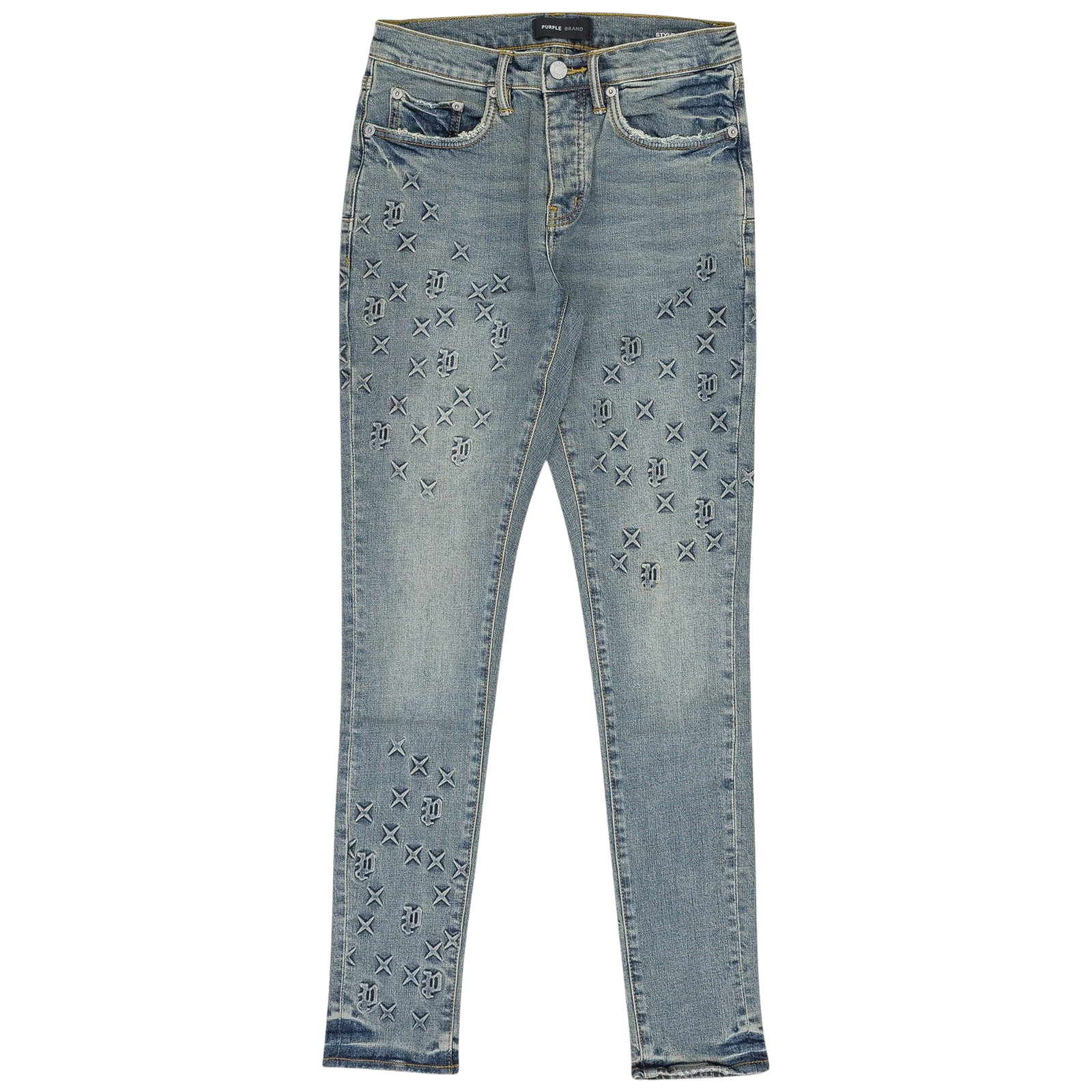 BLUE EMBOSSED P001 DENIM