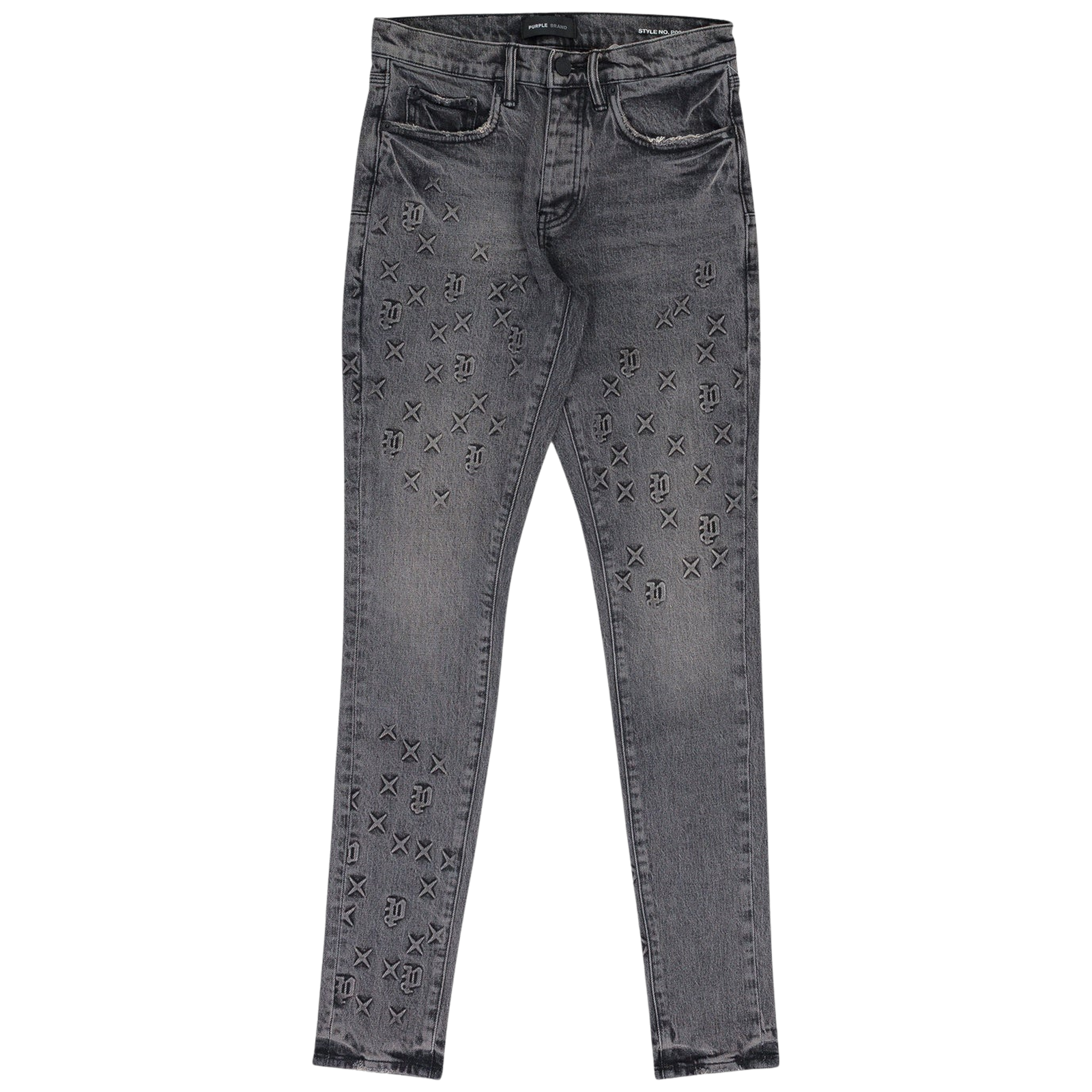 GREY EMBOSSED P001 DENIM