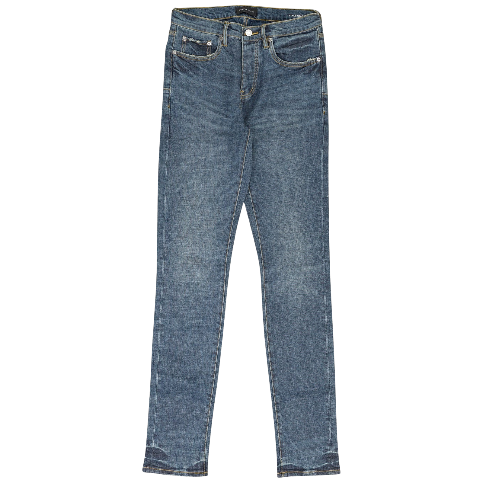 BLUE SKINNY VINTAGE COATED DENIM
