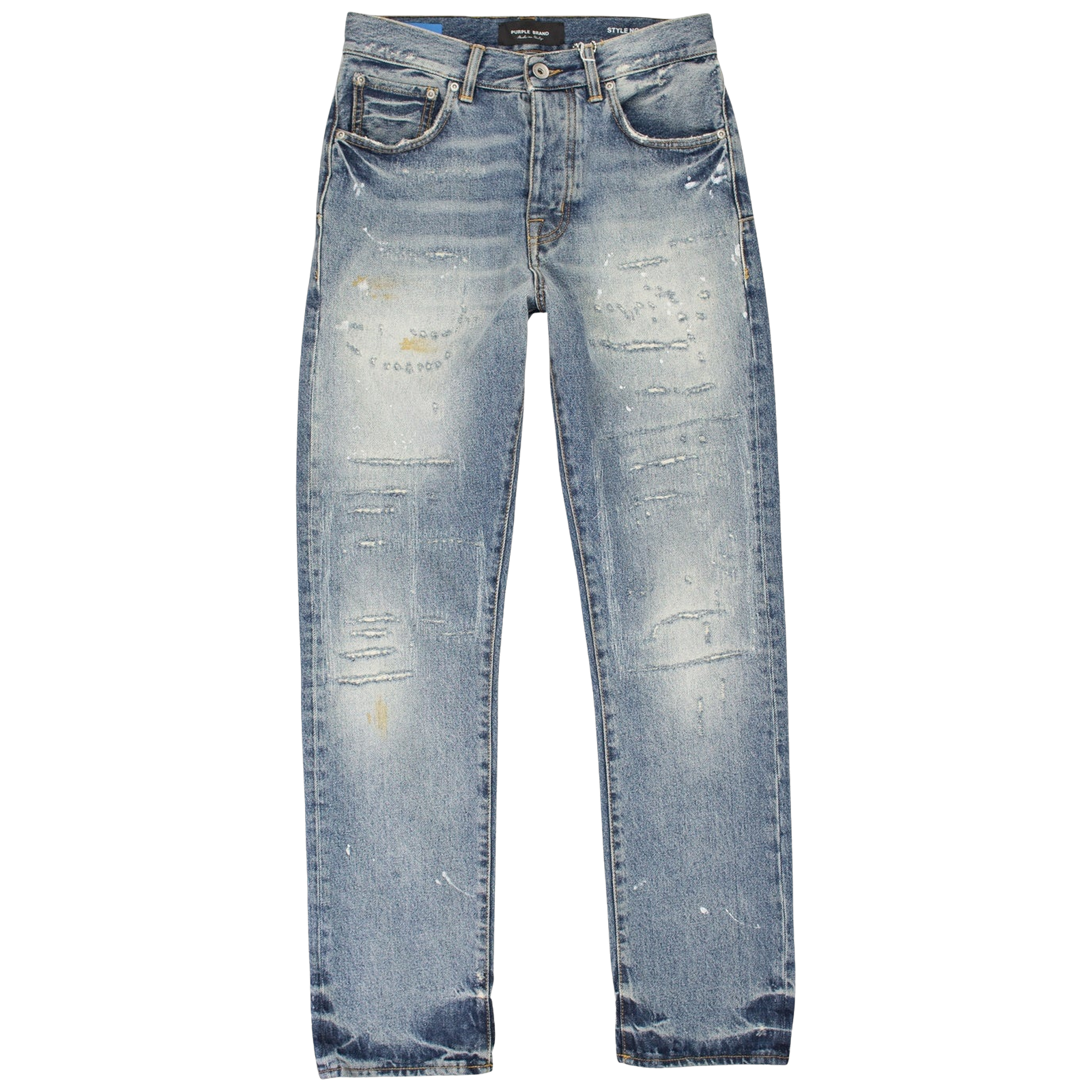 MID SHADOW REPAIR INDIGO SKINNY JEANS