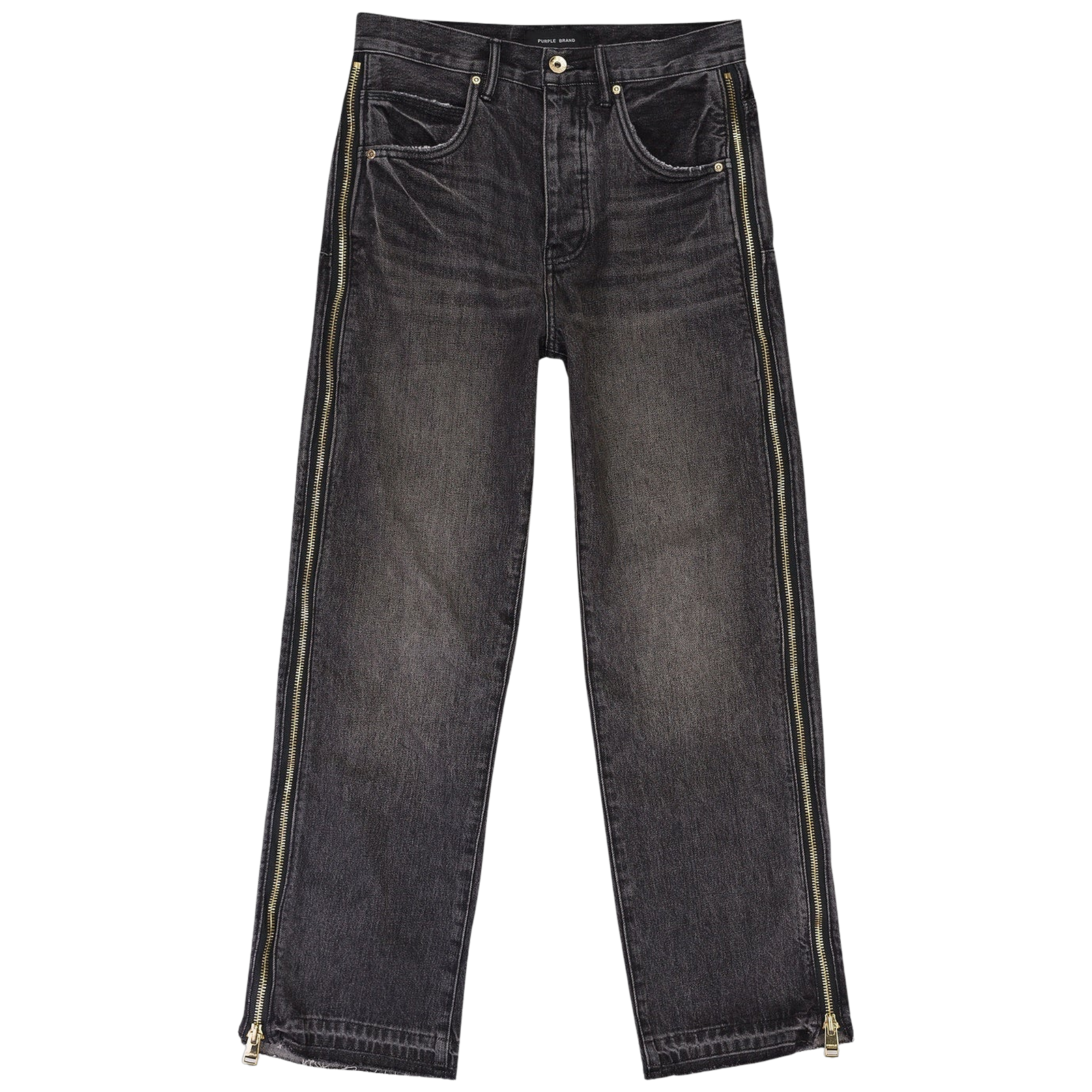 FULL SIDE ZIP BLACK SKINNY JEANS