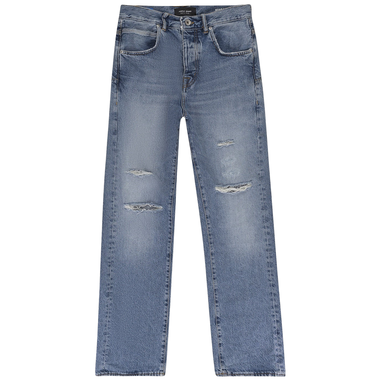 STONE WASH DESTROY INDIGO SKINNY JEANS