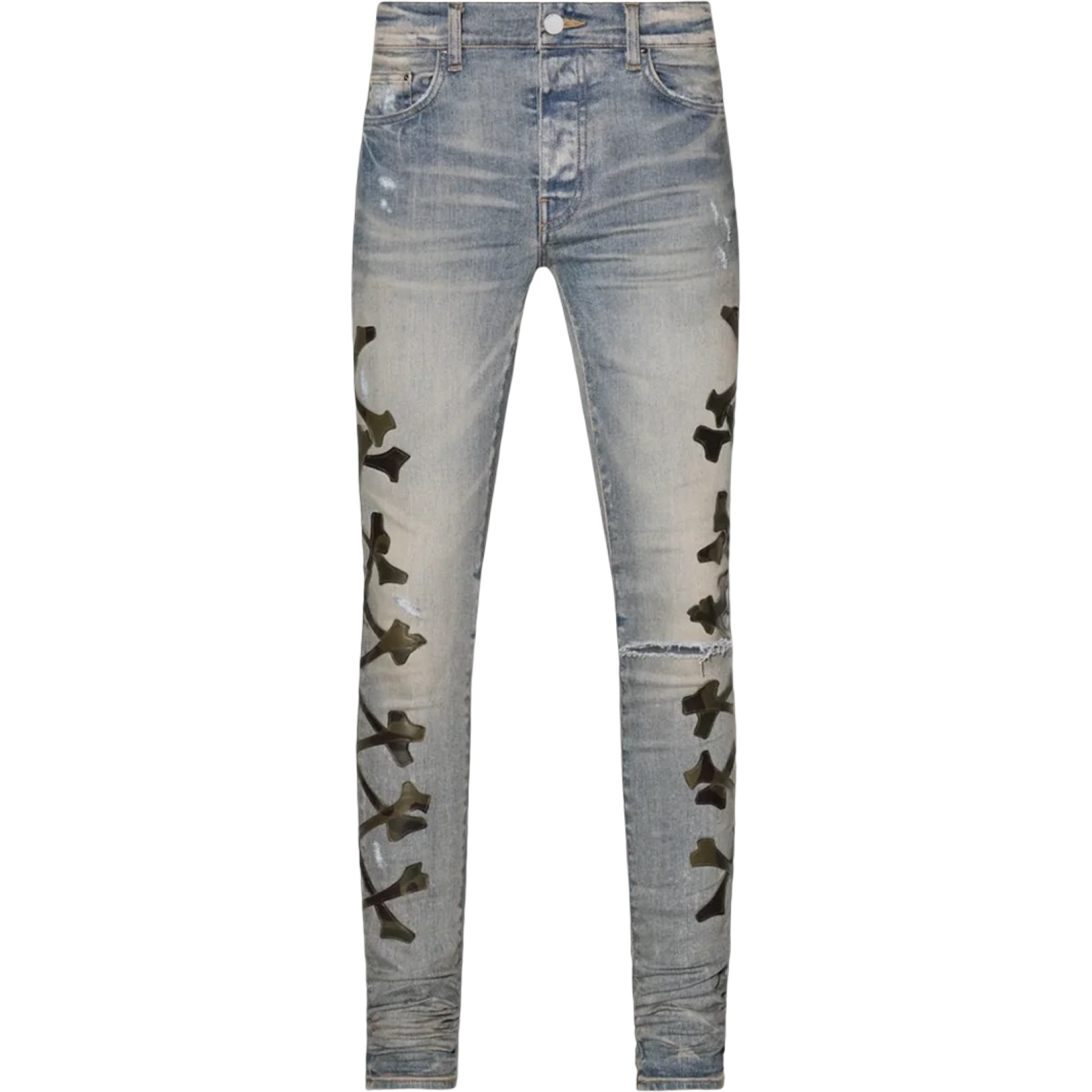 AMIRI CAMO BONES JEAN CLAY INDIGO