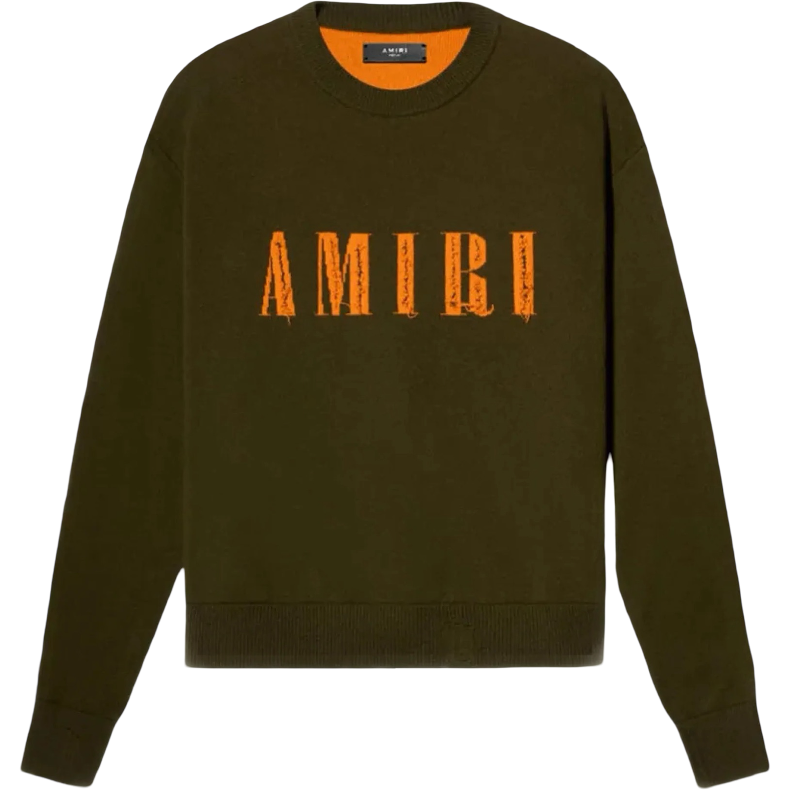 AMIRI CUT AWAY LOGO CREW MILITARY NASTRIUM