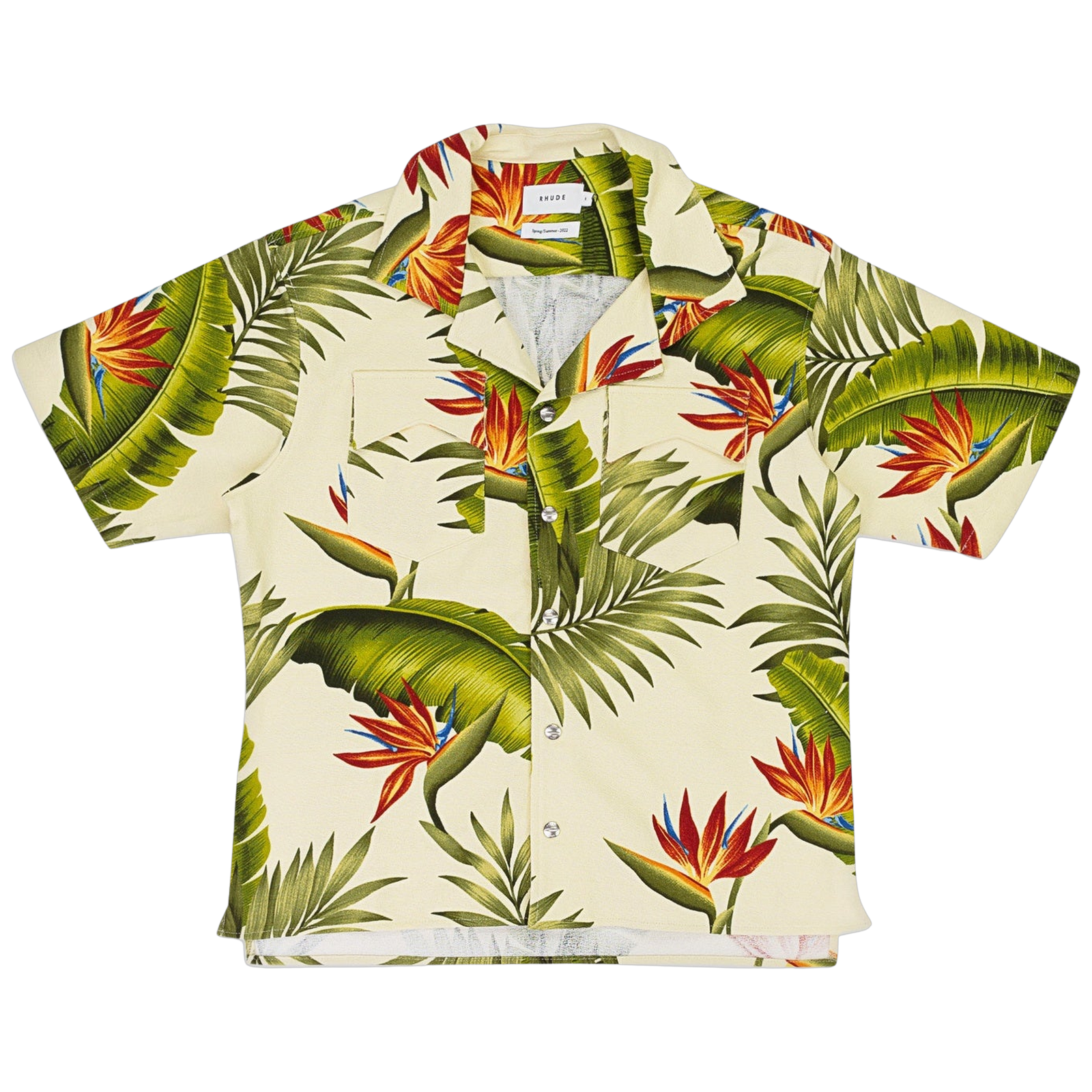 WOVEN COTTON MULTI SNAP BUTTON DOWN SHIRT