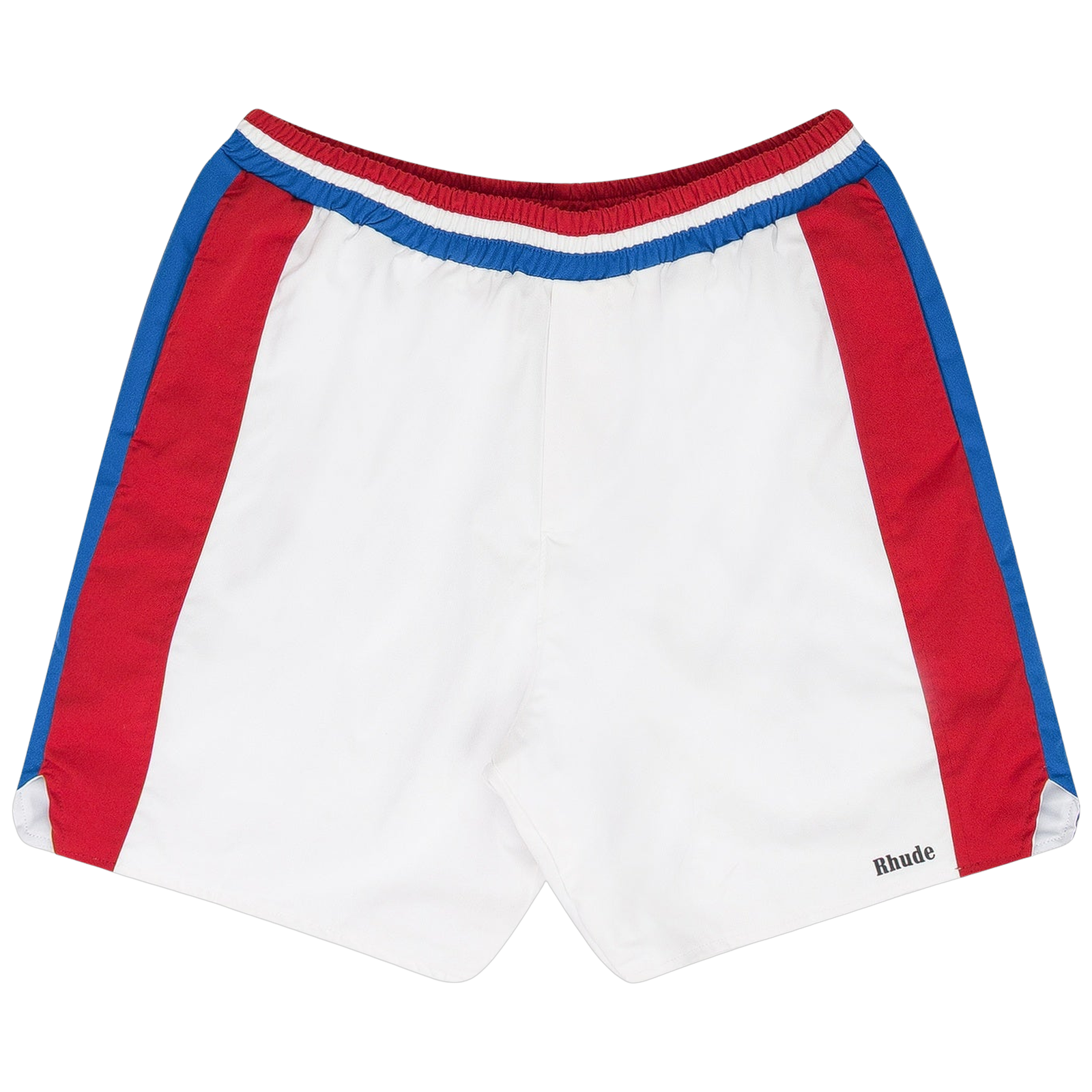 WHITE CHEVRON TRACK SHORTS