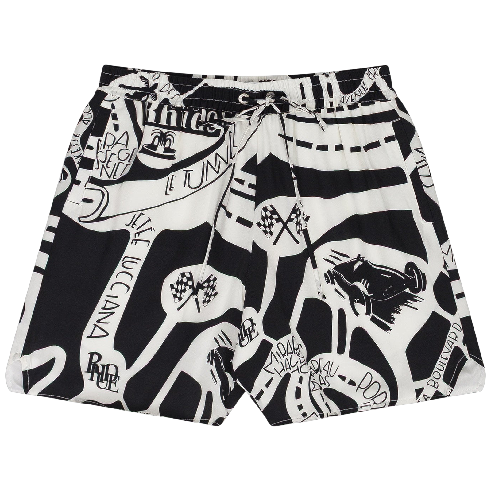 BLACK STRADA SILK SHORTS