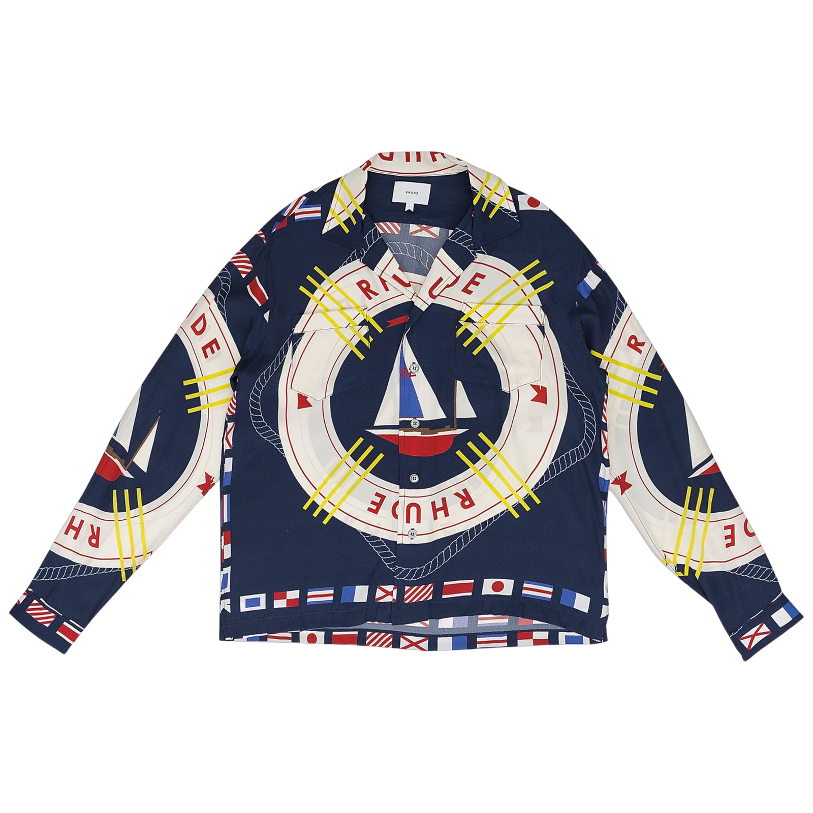 BLUE FLAG SAIL LS SILK BUTTON-DOWN SHIRT