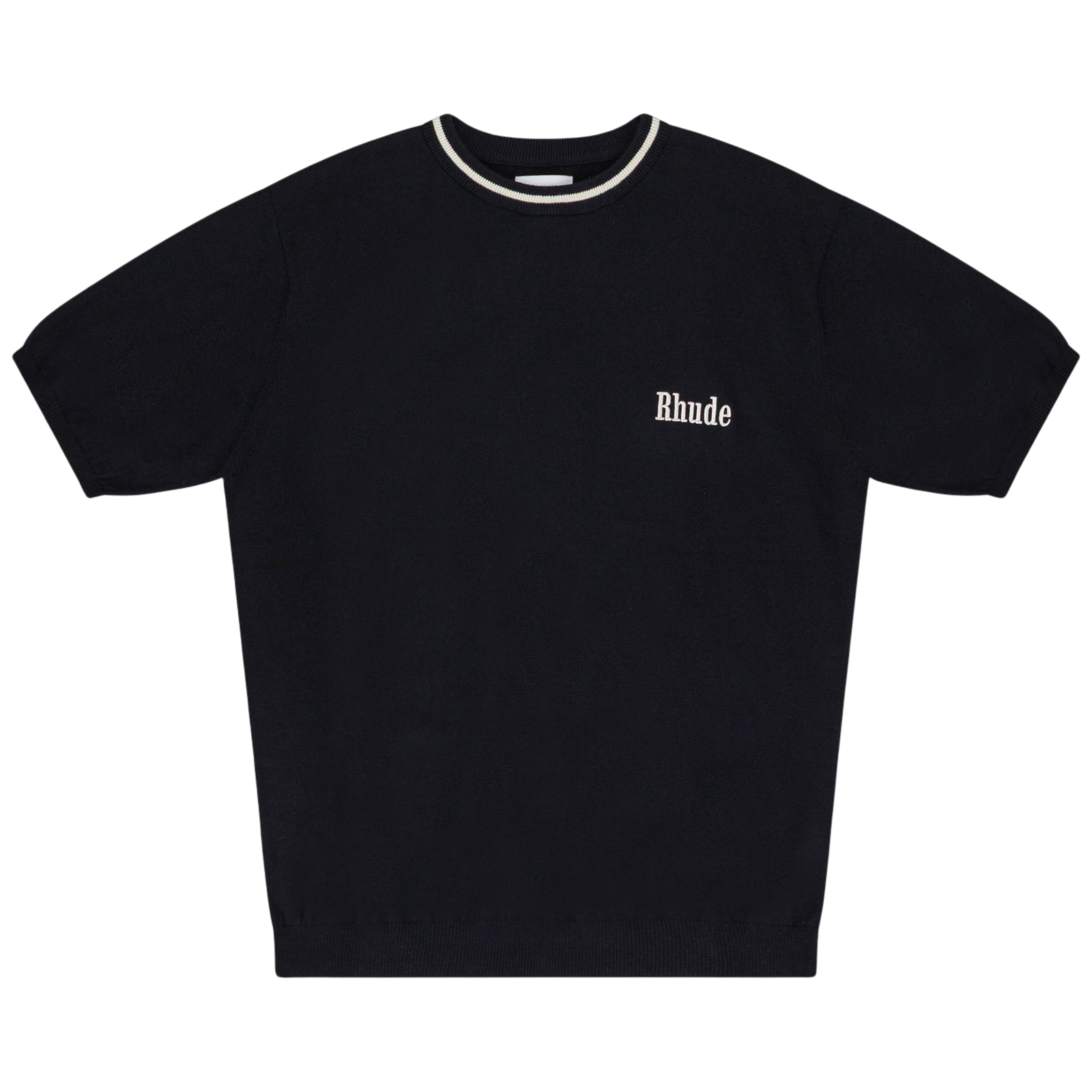 BLACK LOGO KNIT T-SHIRT