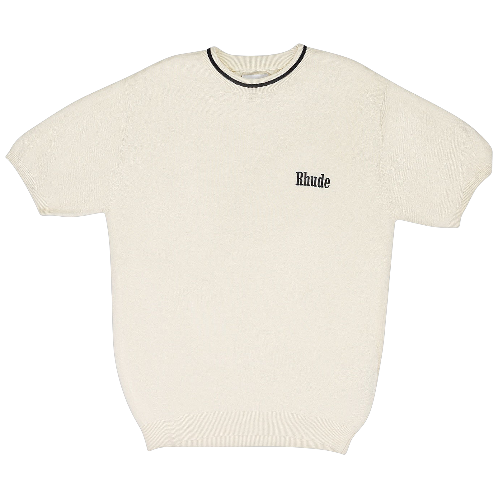 IVORY LOGO KNIT T-SHIRT