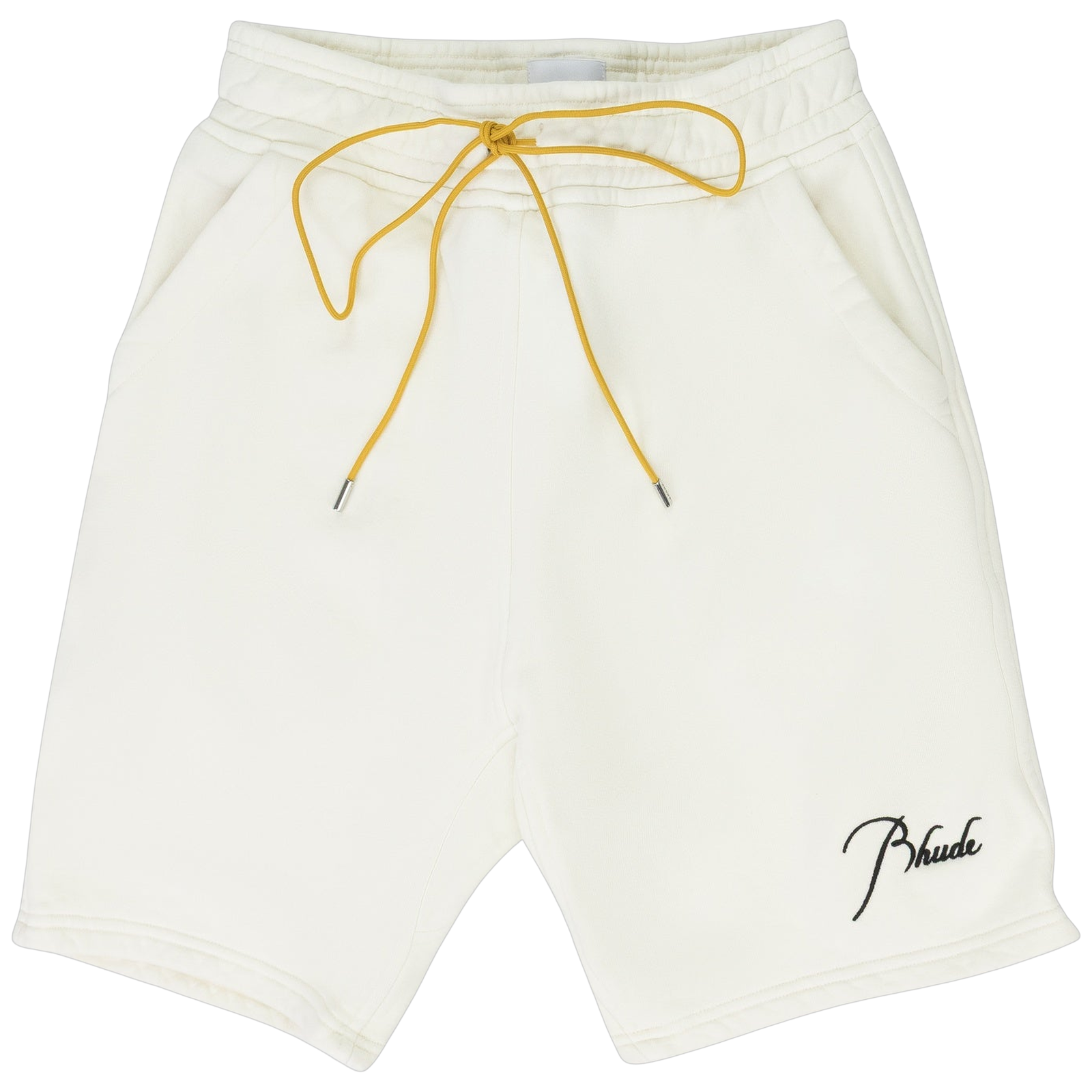 CREAM SCRIPT LOGO SHORTS