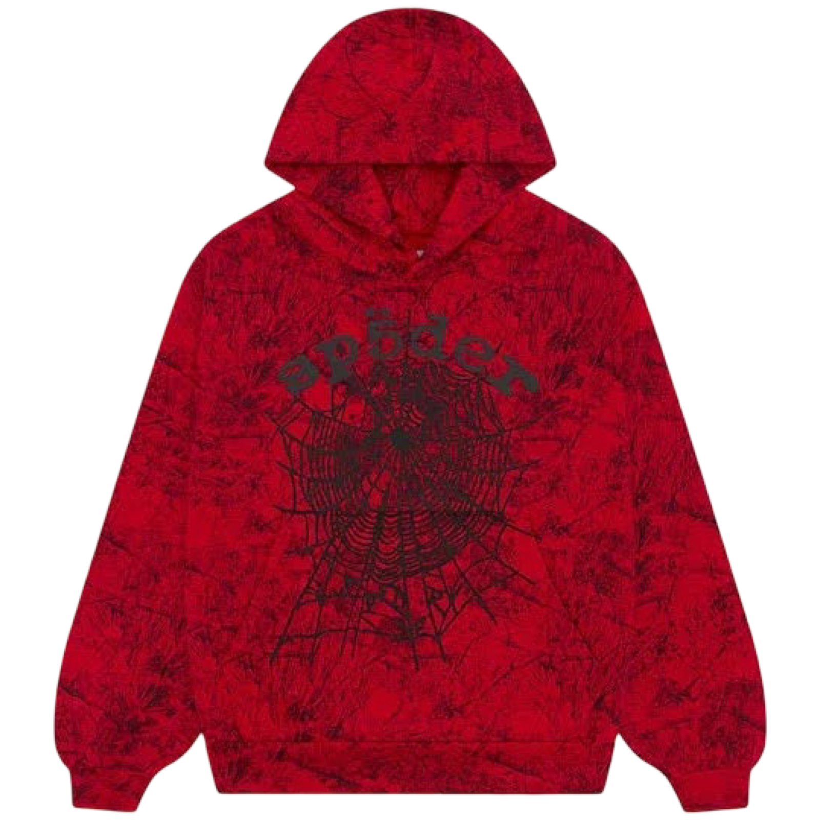 SP5DER OG TREE CAMO HOODIE 'RED'