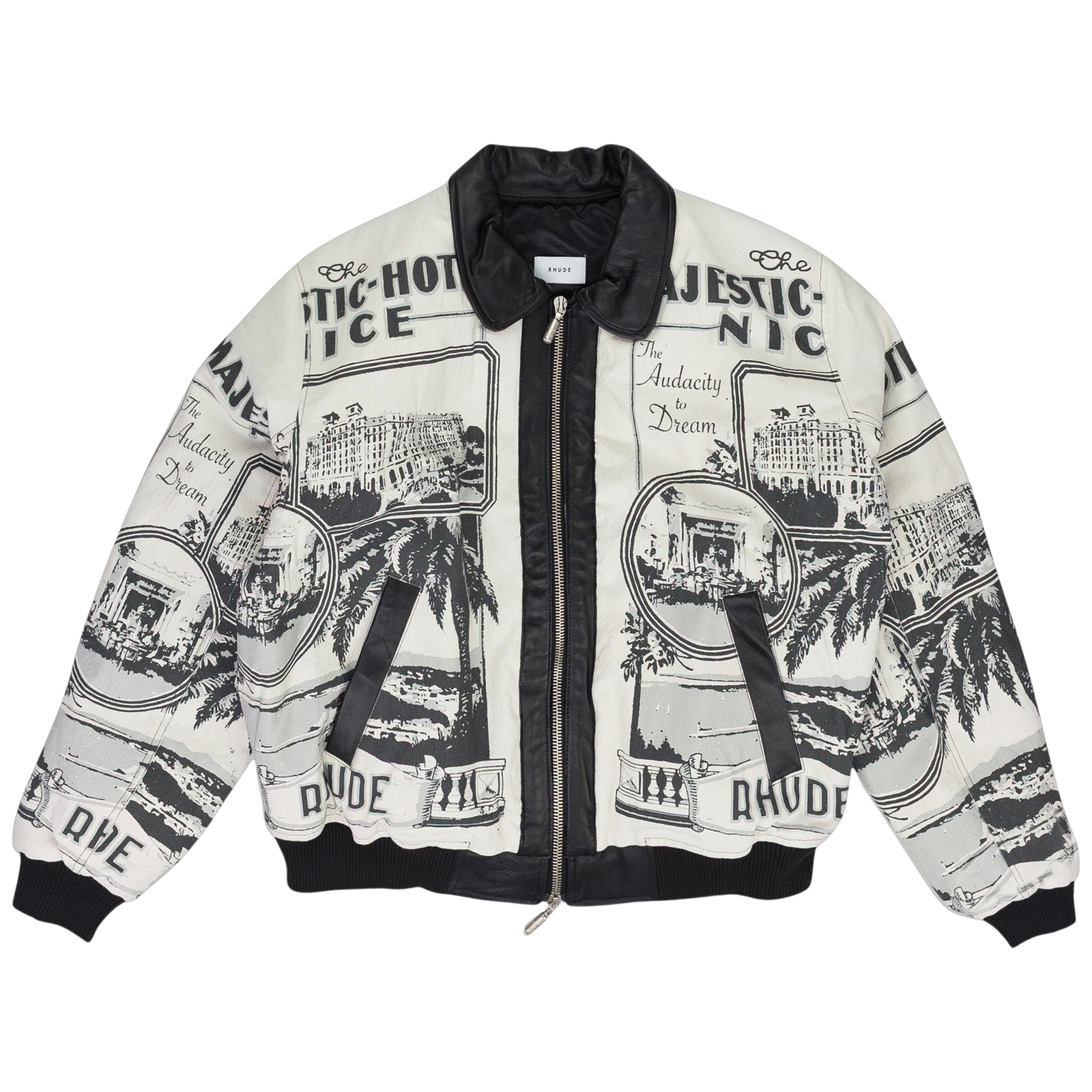 WHITE VOUYAGE BOMBER JACKET