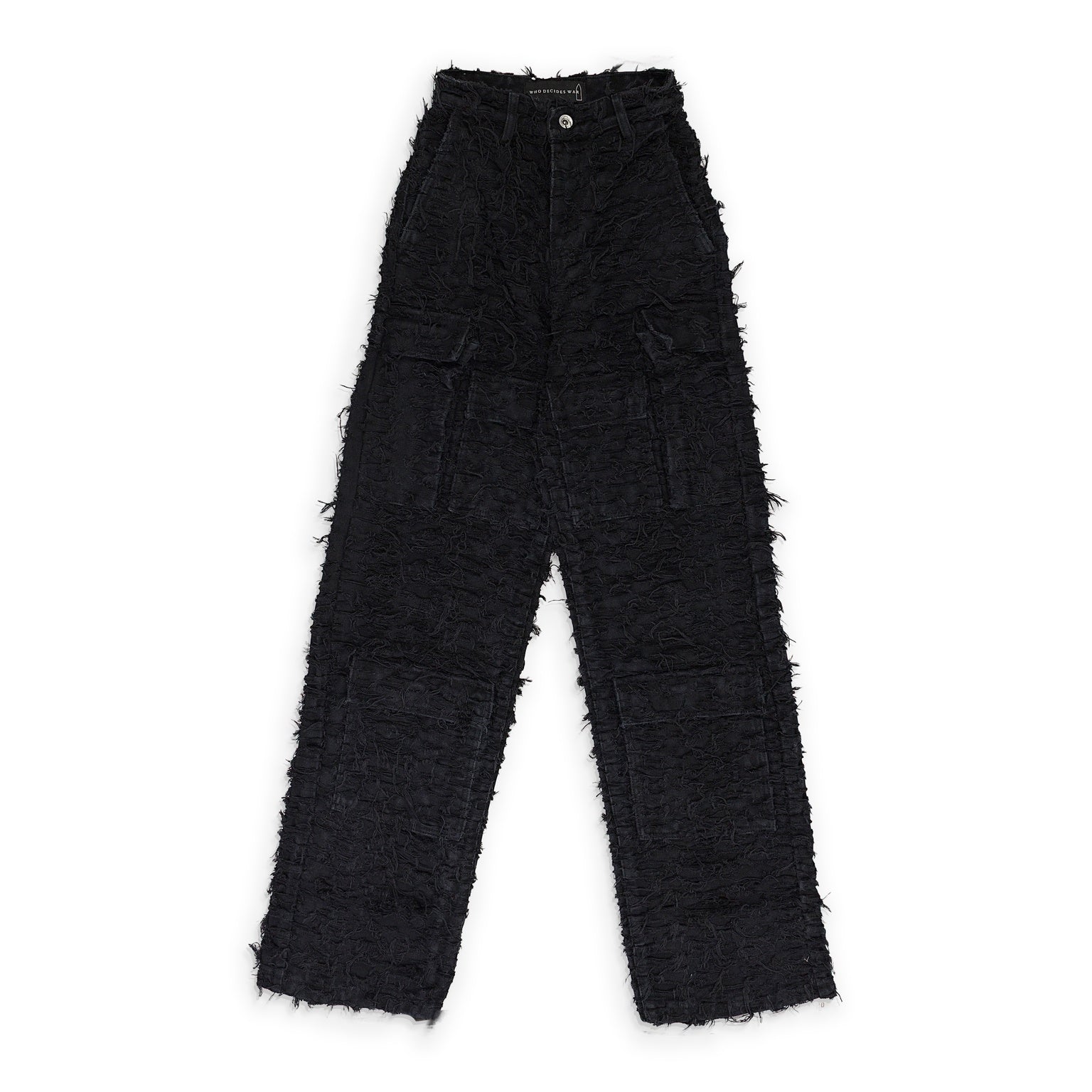 BLACK HUSK WIDE LEG PANTS