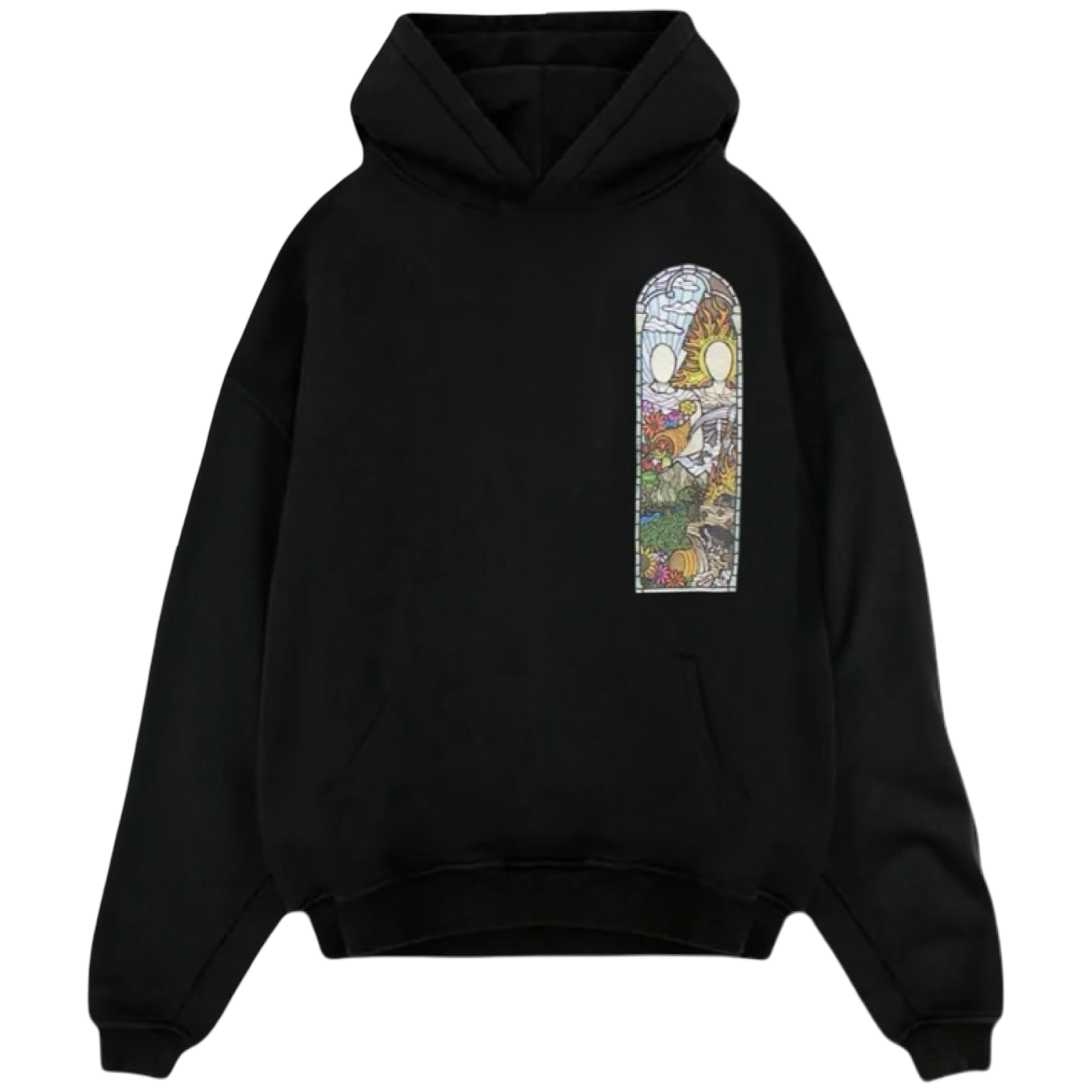 WHO DECIDES WAR STAINED GLASS HOODIE 'BLACK'