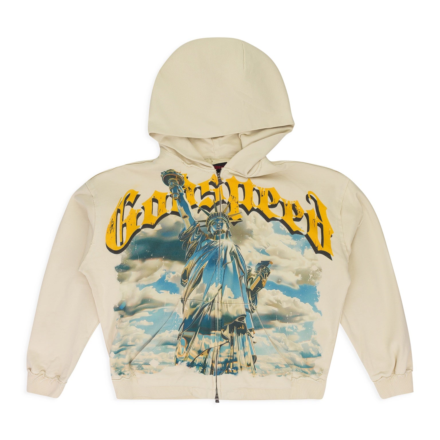 BONE CHROME LIBERTY ZIP HOODIE V2