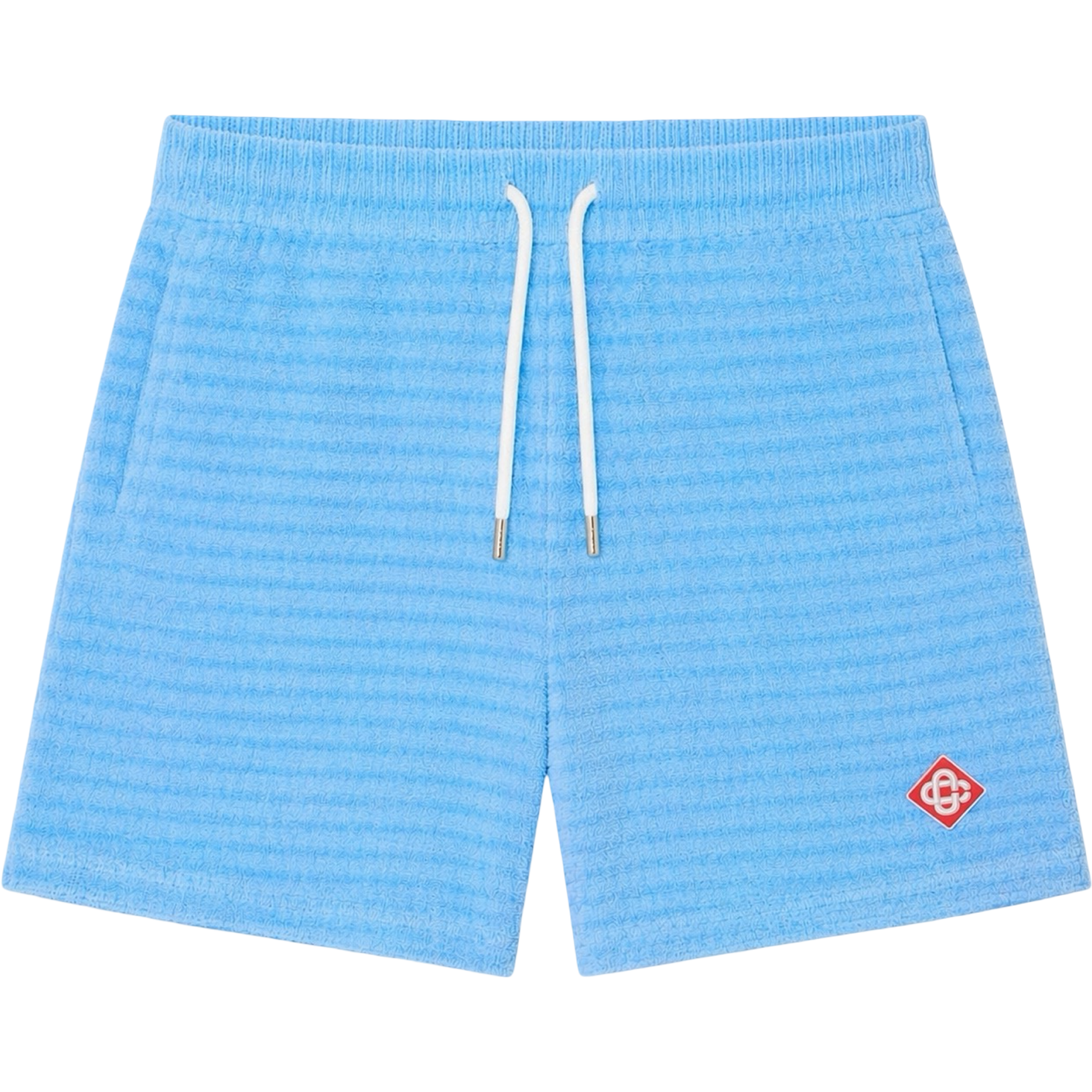 VELOUR PIN TUCK SHORTS'BLUE'