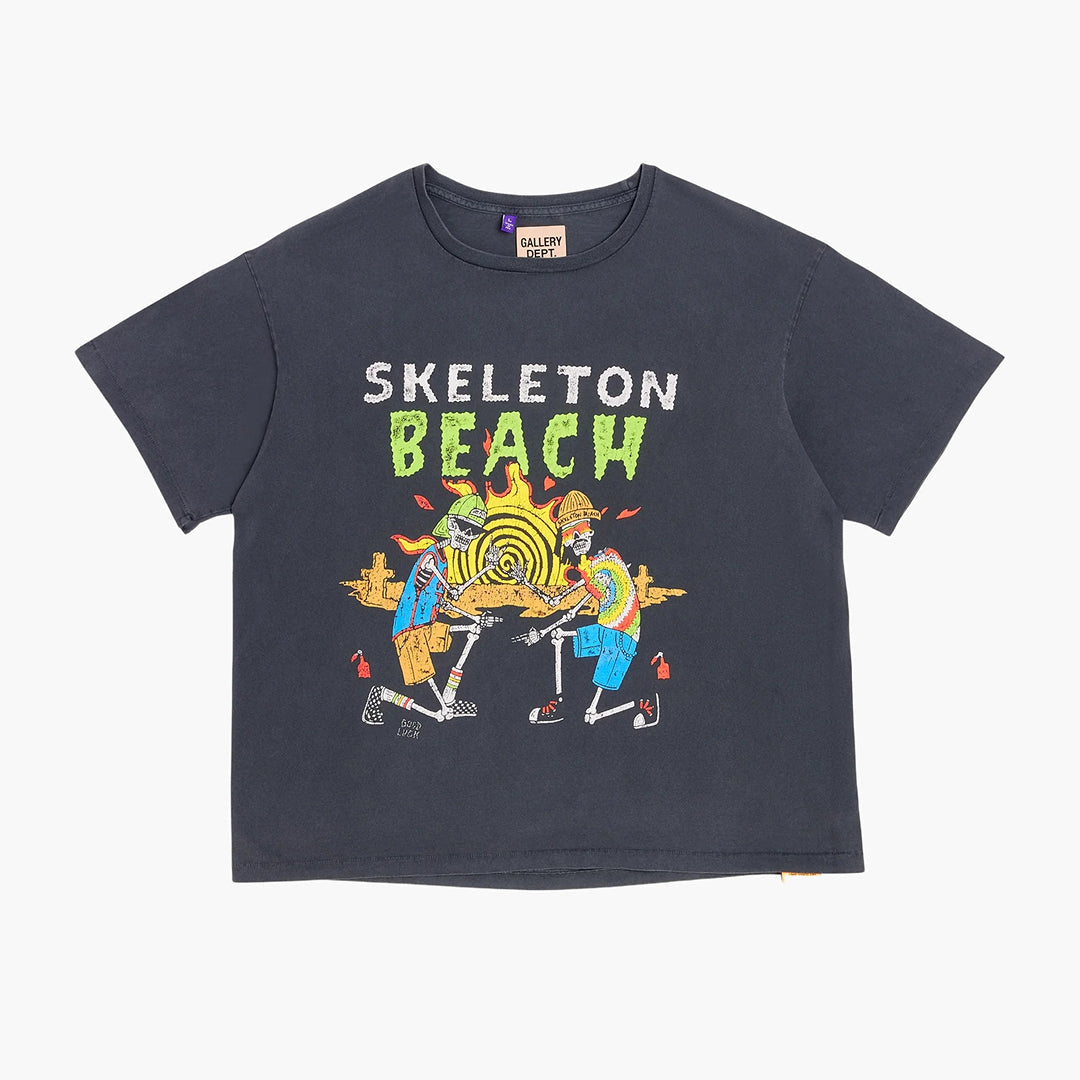 SKELETON BEACH TEE VINTAGE BLACK