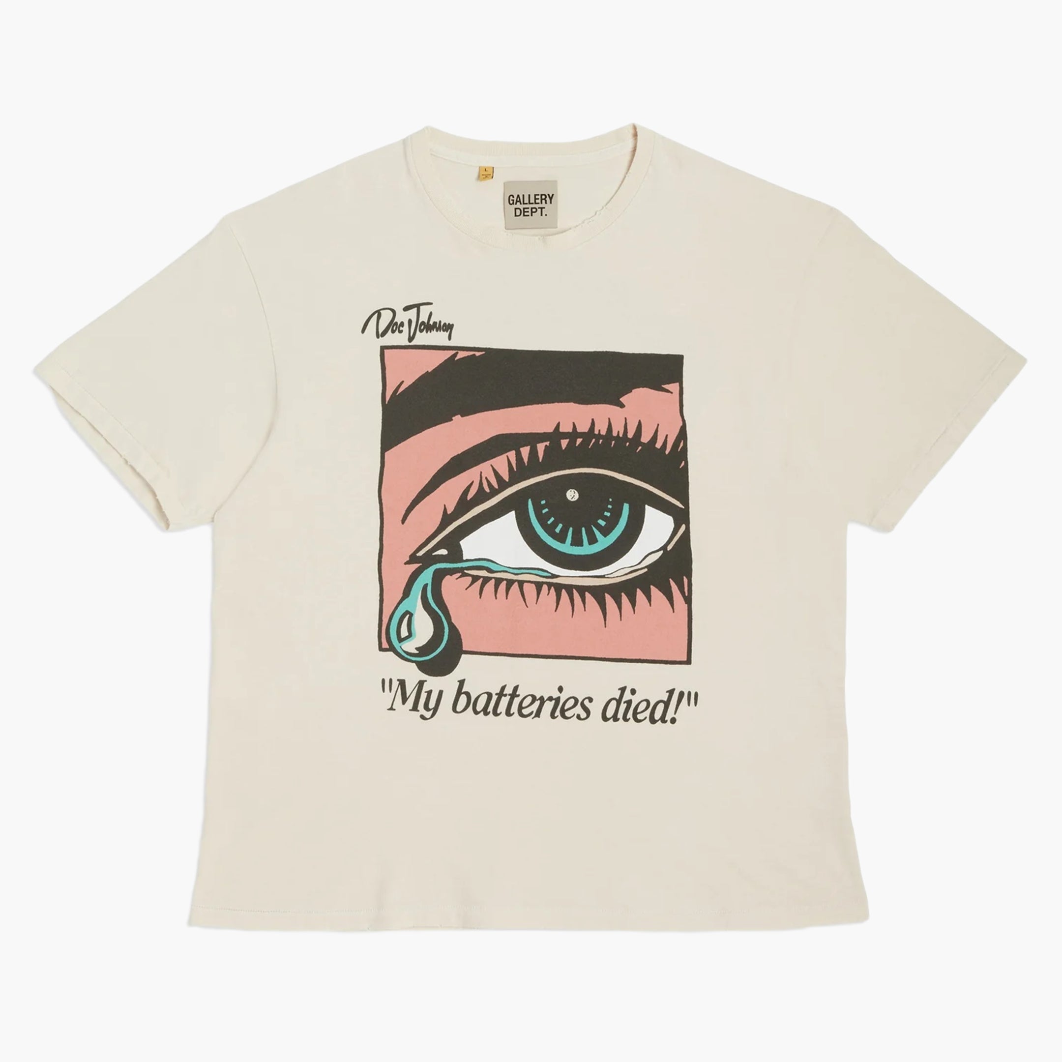 DEAD BATTERIES TEE ANTIQUE WHITE